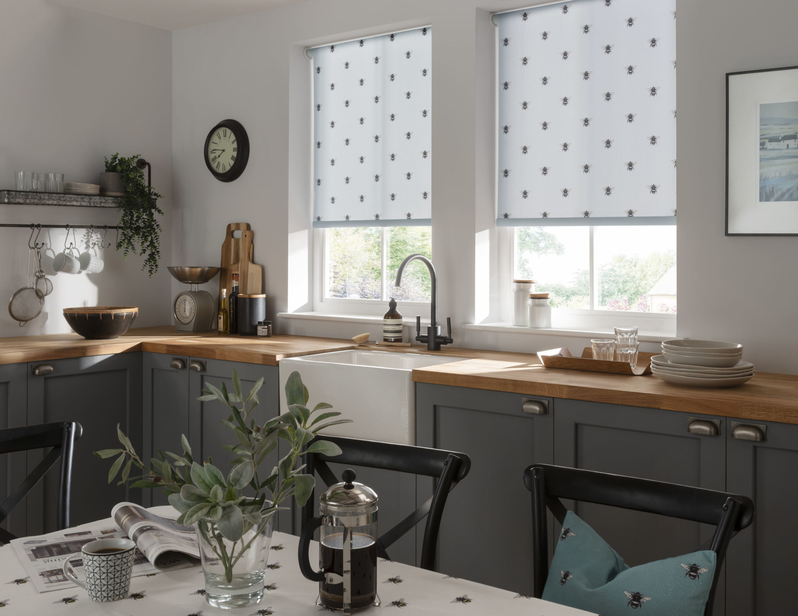 roller blind in kitchen